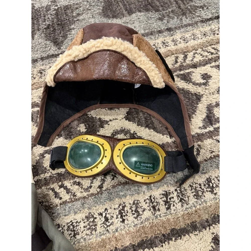 Dress Up America Aviator Costume Kids - Fighter Pilot Halloween Small 5 - 6